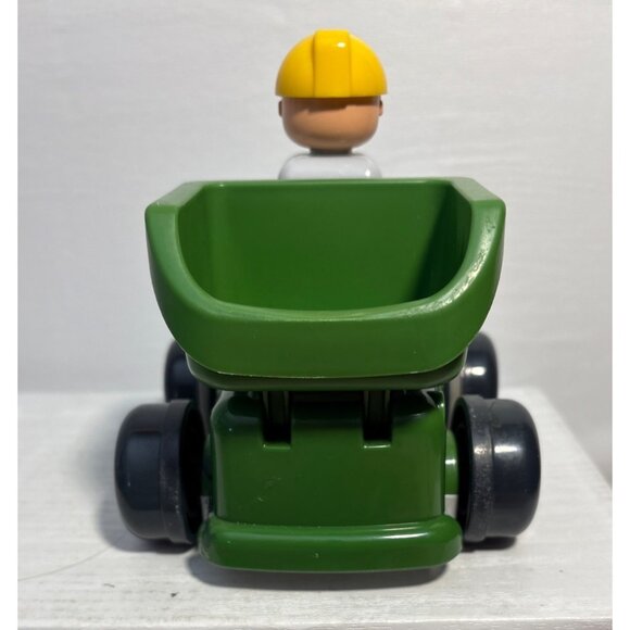 2010 John Deere Push and Go Green Dump Truck Tomy Ertl Toy With Driver Figure - Picture 5 of 9